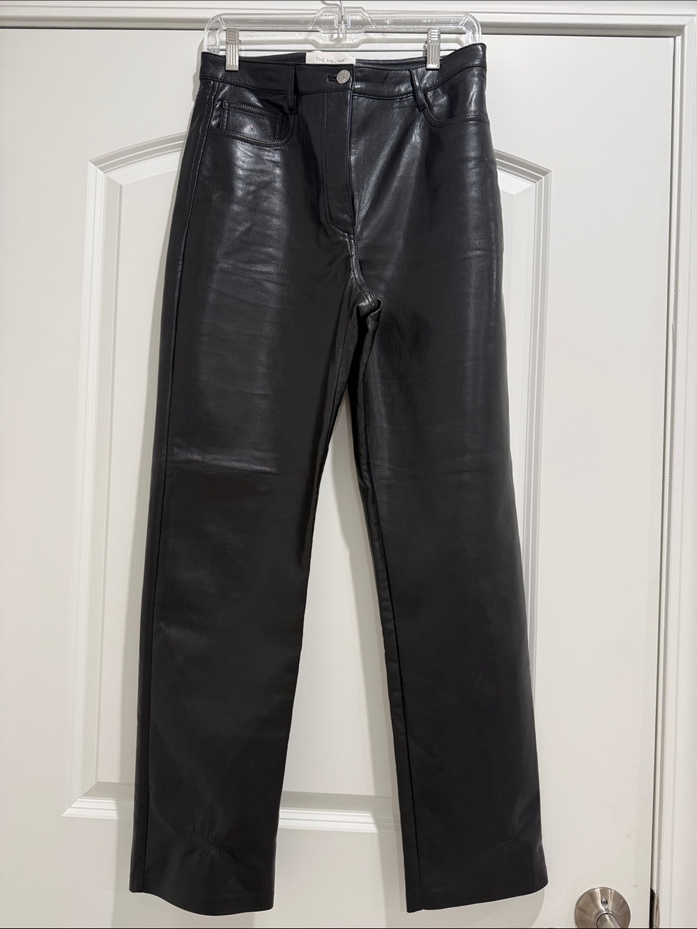 Aritzia Black Faux Leather Skinny Pants